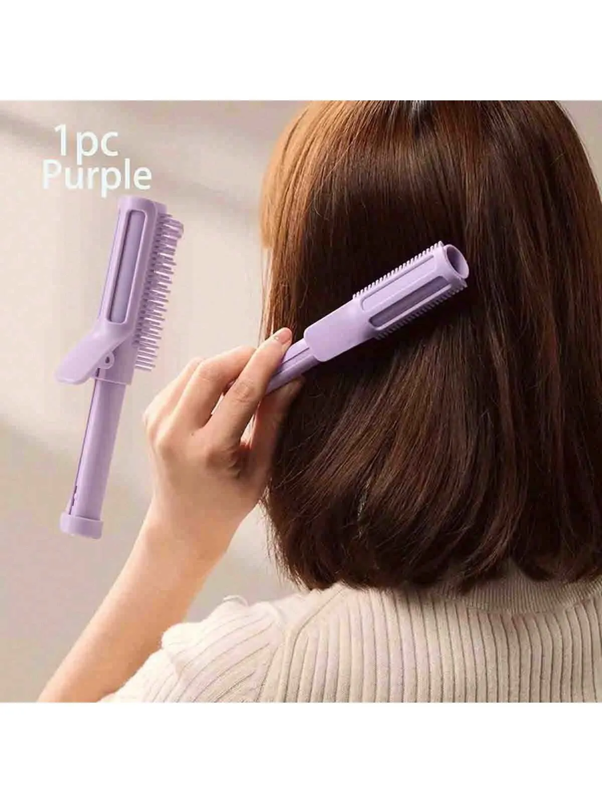 1PC Pink Hairdressing Curling Comb Professional Hair Styling Comb Nylon Curling Round Brush For Blow Drying,Round Curling Hair Brush Hairdressing Curling Comb Aluminum Tube Hair Styling Comb For Blowing And Styling Hair