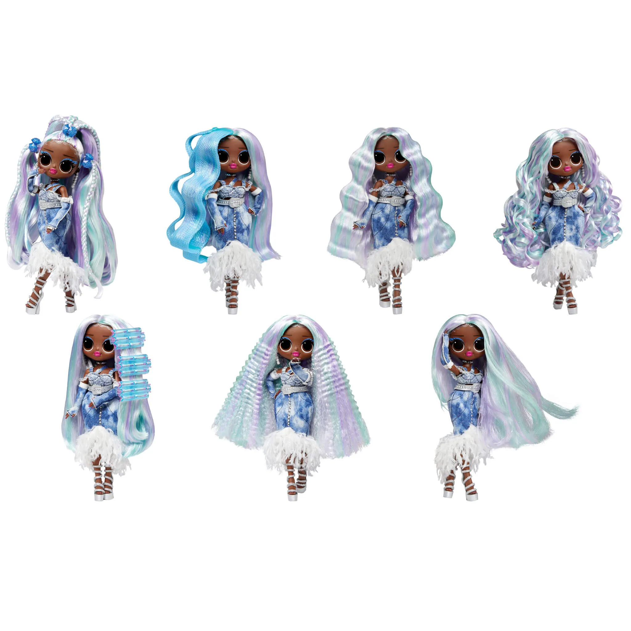 LOL Surprise OMG Fashion Show Hair Edition Lady Braids Fashion Doll with Transforming Hair