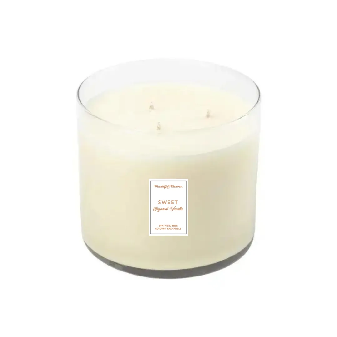 Sweet Sugared Vanilla Natural Candle 16oz 3-Wick