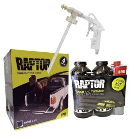 UPol Raptor Black Tough Bed Liner Kit 6L   Professional Vari-Nozzle Spray Gun