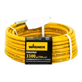 WAGNER High Strength Airless Sprayer Hose 15m x 1/4" Yellow 3300 PSi 0154015